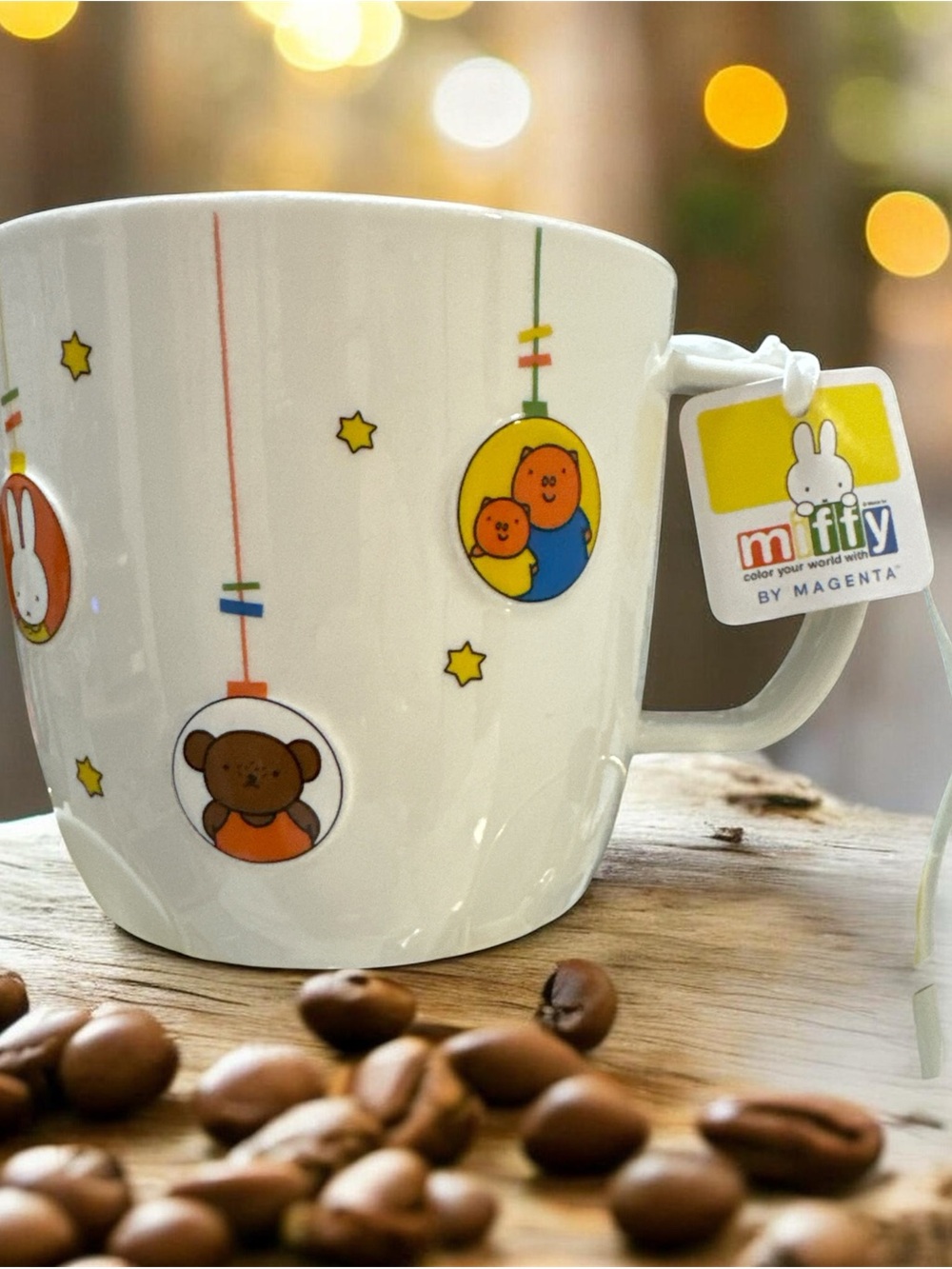 miffy White Ceramic Mug with Yellow & Orange Character Accents